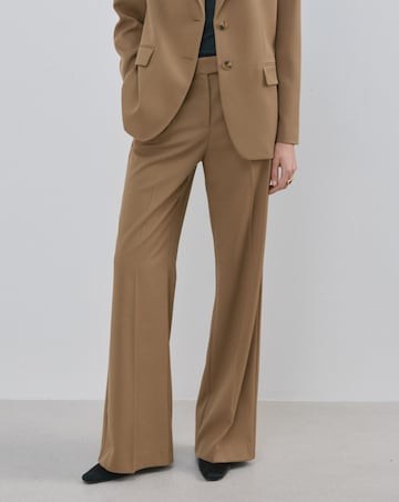 Mango Straight Low-Rise Wide Leg Trouser