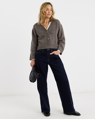 Wide Sleeve V Neck Cardigan