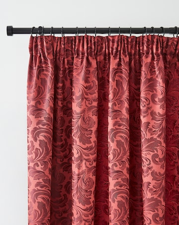 Buckingham Jacquard Light Filtering Pencil Pleat Lined Curtains