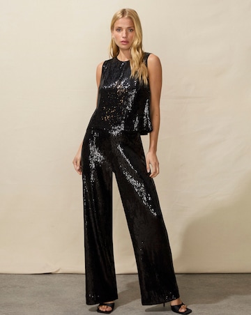 Ro&Zo Liquid Sequin Shell Top