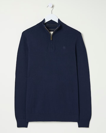 FatFace Rye Cotton Cashmere 1/4 Zip Jumper