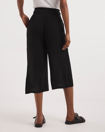 Crinkle Shirred Waist Culottes