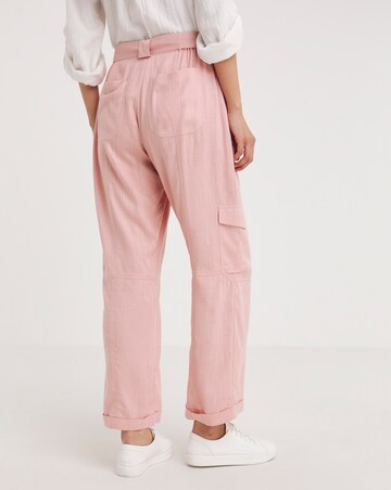 Julipa Linen Mix Cargo Trousers