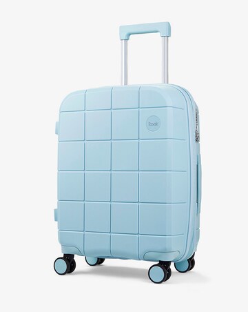 Rock Pixel Cabin Suitcase - Pastel Blue