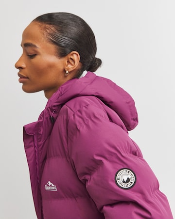 Snowdonia Pink Showerproof Long Padded Jacket