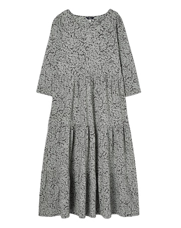 Joules Ivy Jersey Tiered Midaxi Dress