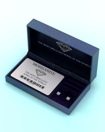 9ct Gold 1.00ct Total Eq Moissanite Earrings