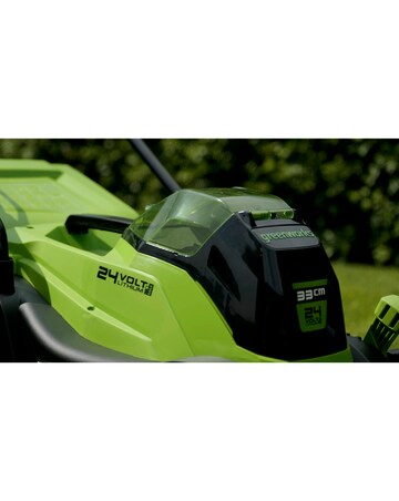 Greenworks 24V 33cm Cordless Brushless Lawnmower (4AH Battery & 2A Charger)