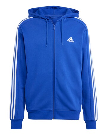 adidas 3 Stripes Fleece Full Zip Hoodie