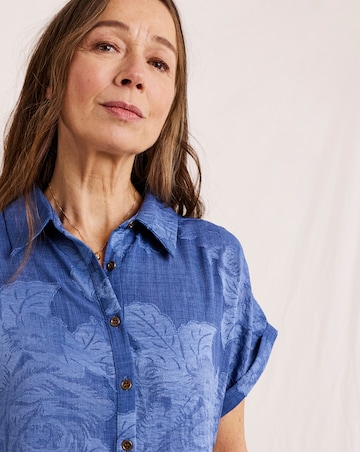 Julipa Textured Button Down Midi Dress