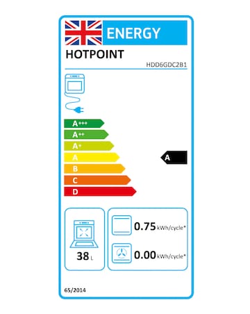 Hotpoint HDD6GDC2B1 60cm Dual Fuel Double Cooker with Glass Lid - Black