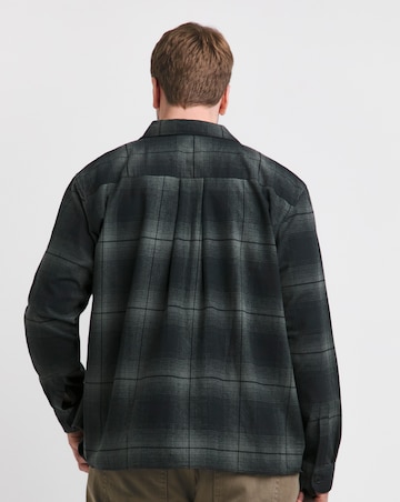 Jack & Jones Charlie Checked Overshirt - Black/Teal
