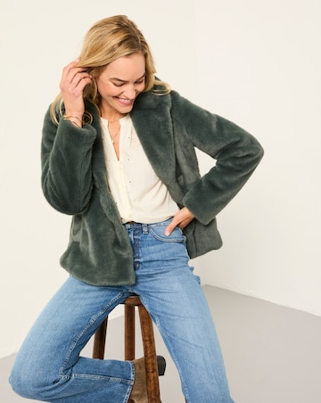 Fatface Short Fur Coat