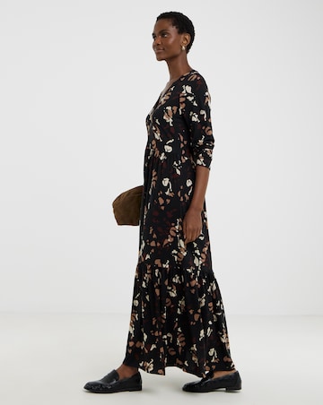 Soft Touch Long Sleeve Notch Neck Dress