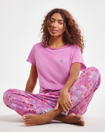 Joe Browns Jersey Pyjama Set Floral Print