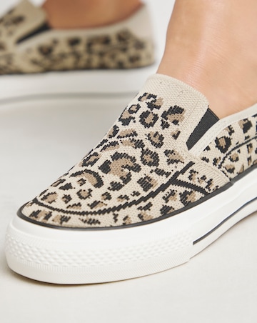 Cali Slip On Canvas Trainer - Wide Fit (E)