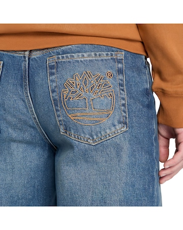 Timberland Sandown Pocket Embroide Tree Logo Denim Jeans - Blue