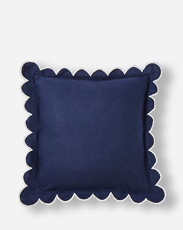 Julipa Georgia Scalloped Edge Cotton Cushion