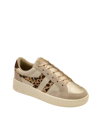 Gola Superslam Blaze II Trainers - Gold/Leopard/Dark Brown