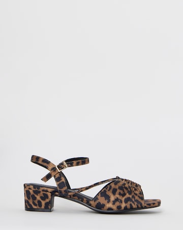 Charli Low Block Heel Soft Ruched Sandals - Extra Wide Fit (EEE)