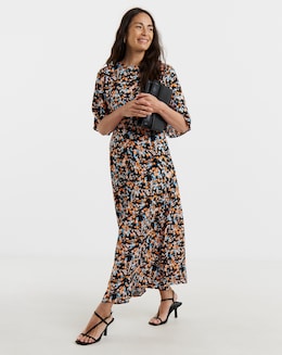 Angel Sleeve Tea Dress