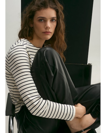 Mango Striped Knit Cardigan