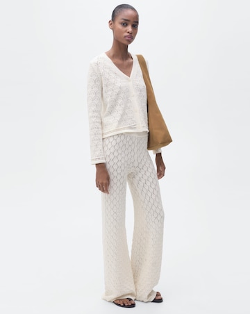 Mango Openwork Detail Knit Cardigan