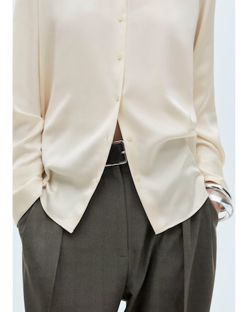 Mango Ideale Cream Shirt