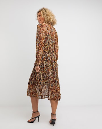 Sheer Waisted Mesh Dress