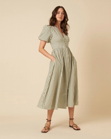 Nobody's Child Green Stripe Starlight Midaxi Dress