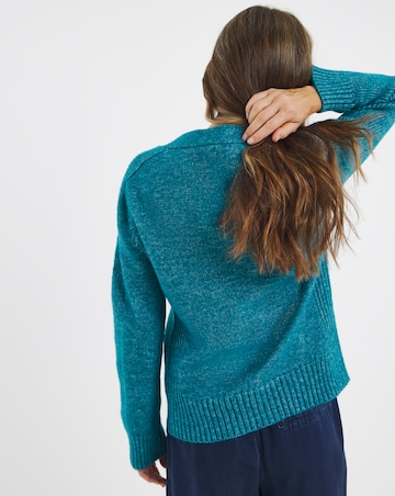 Re-luxe V Neck Seam Detail Cardigan