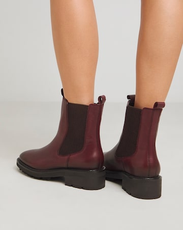 Avis Chunky Leather Chelsea Boots - Wide Fit (E)