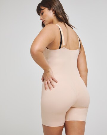 Figleaves Smoothing Shaping Wear Your Own Bra Thigh & Body Slimmer - Latte