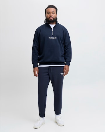 Jack & Jones Versterbro Logo 1/4 Zip Tracksuit Set - Navy