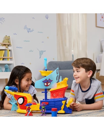 Marvel Spidey and his Amazing Friends Water-Webs Webs Ahoy Bubble Pirate Ship