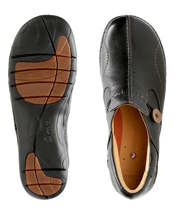 Clarks Un Loop Button Slip On Shoes Standard Fit