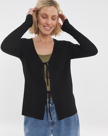 Black Tie Front Cardigan
