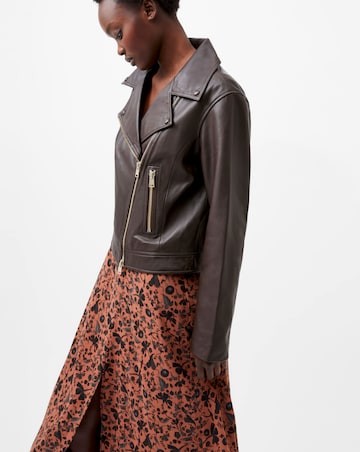 French Connection Becket Leather Military Jacket