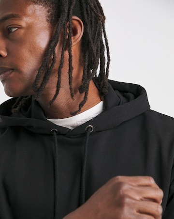 Overhead Hoodie Extra Long Length- Black
