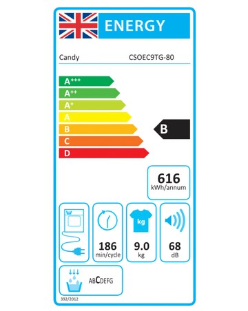Candy Smart Pro Inverter CRO EC9TG-80 WiFi 9Kg Condenser Tumble Dryer White