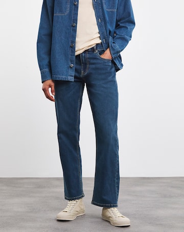 Stonewash Loose Fit Stretch Jeans