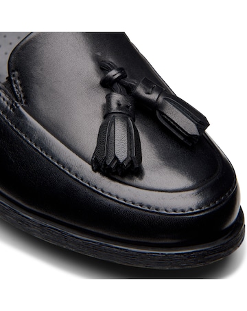 Clarks Black Havisham Leather Tassel Loafer