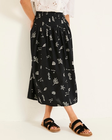 FatFace Pip Embroidered Midi Skirt