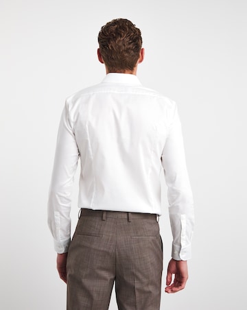 BOSS Long Sleeve Slim Fit White Shirt