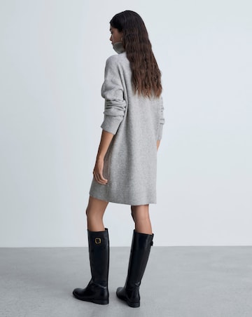 Mango Short Knitted Turtleneck Dress
