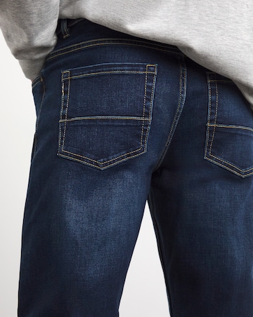 Indigo Wash Straight Leg Jeans