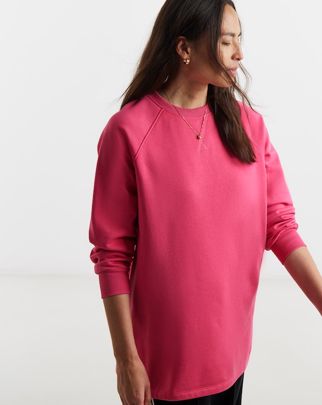 Pink Classic Longline Sweatshirt