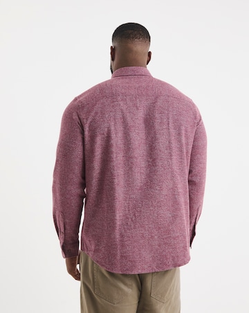 Wine Textured Flannel Shirt
