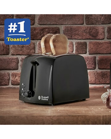 Russell Hobbs 21641 Textures 2 Slice Black Toaster