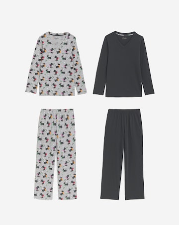 Pretty Secrets (2 Pack) Christmas Scottie Dog Value Pyjama Sets